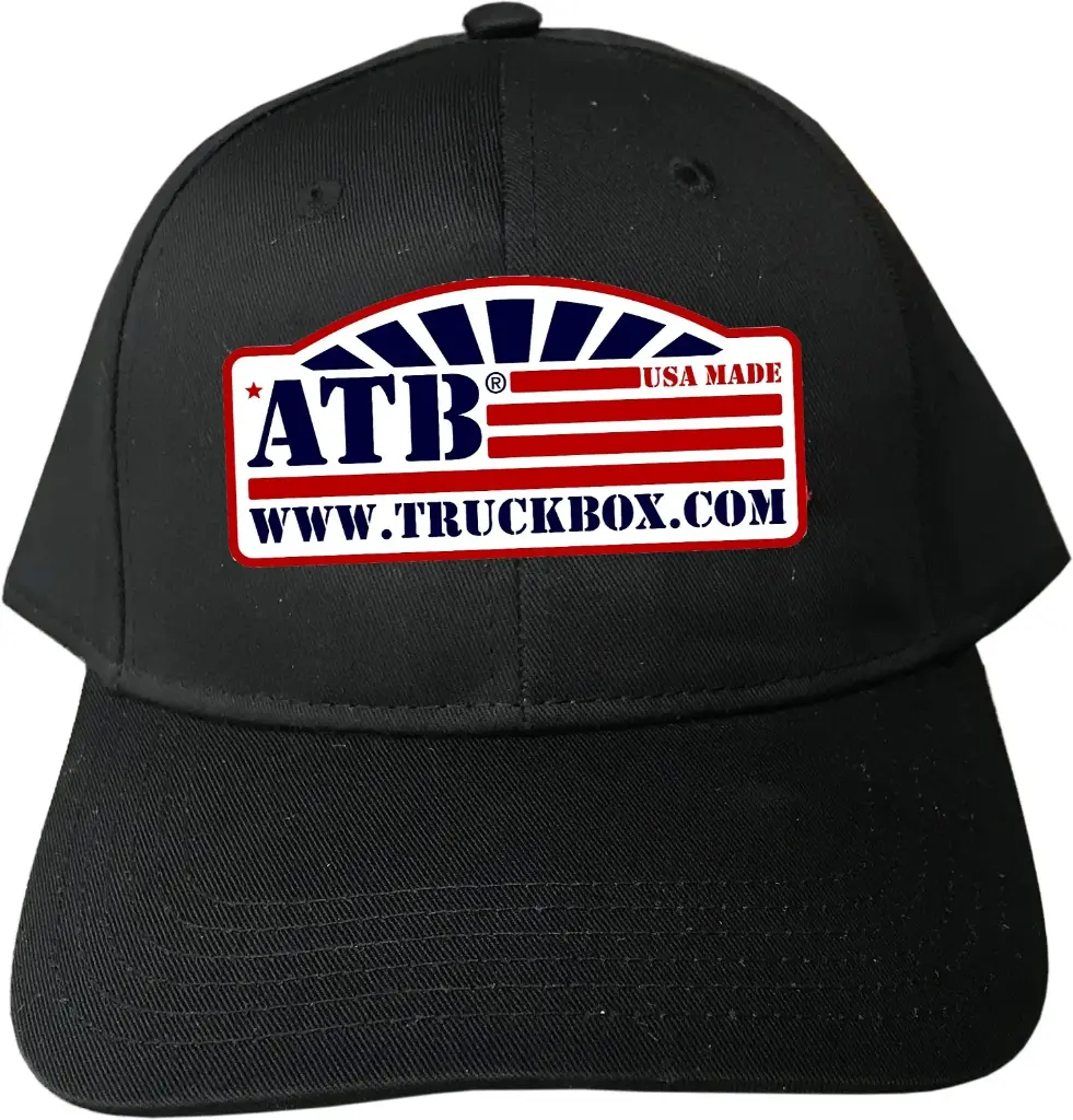ATB Sports Low Profile Black Cap - Two-Color Printed Front- Fits All 