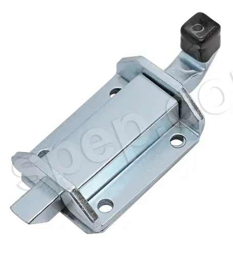 1A069-50-Z CRS Steel Slam Latch with Cover, Vinyl Grip, .500 Key, .266 Hole Mounts, .750 Bolt Extension at 45 Deg and Zink Plated