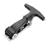 Flexible Draw Latch Kit, 7-7/8 Length, T-Handle Style, Keeper and Zinc Coated.