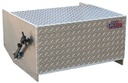 A-BB41 - 15"H x 29"D x 16"W - Aluminum Semi Truck Battery Box (Three Batteries), HD, All Smooth Body with Top Front Open Diamond TP Lid (Without Steps)