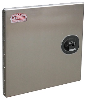 A-FG5 - 20" H x 2" D x 24" W - Aluminum Super HD Door Frame Kit, All Smooth Finish, Left Side Open Single Door with DT-T-Handle Lock.
