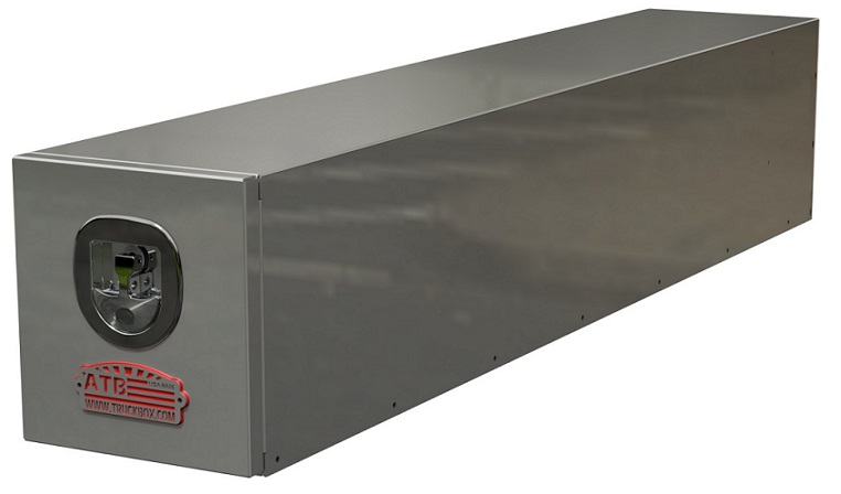 A-FT42 - 12"H x 72"D x 12"W - Aluminum Truck Pickup Fender Top Drawer Box, HD, All Smooth Body, One 70" Drawer, Pull Open Door with SS DT-T-Handle Lock