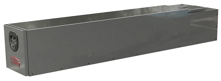 A-FT42 - 13"H x 64"D x 12"W - Aluminum Truck Pickup Fender Top Drawer Box, HD, All Smooth Body, one 60" Drawer, Pull Open Door with SS DT-T-Handle Lock, with Back Upper Corner Notched, Powder Coated MX- Black