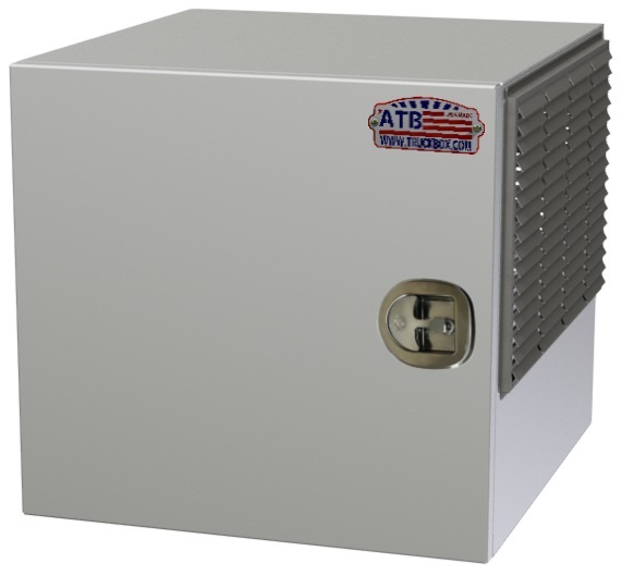 [A-GB52-242620L-S] A-GB52 - 24"H x 26"D x 20"W - Aluminum Generator Box, Super HD, All Smooth Finish, SS Back & Side Louvered Grills, Roll Out Shelf, Left Side Open Door with SS T-Handle Lock.
