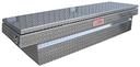 A-HC4 - 18"H x 24"D x 72"W - Aluminum Pickup Cross Saddle Toolbox, Super HD, with Pro-Sliding Tray, Mounting Hardware, All Diamond TP Bright Finish, Single Top Open Lid and Push Button Lock.