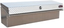 A-LS4 - 16"H x 17"D x 36"W - Aluminum HD Pickup Truck Low Profile (EZ Grab) Side Toolbox, Smooth Body, Diamond TP Single Top Open Lid with Push-In Lock, with Pro-Sliding Tray & M-Hardware 