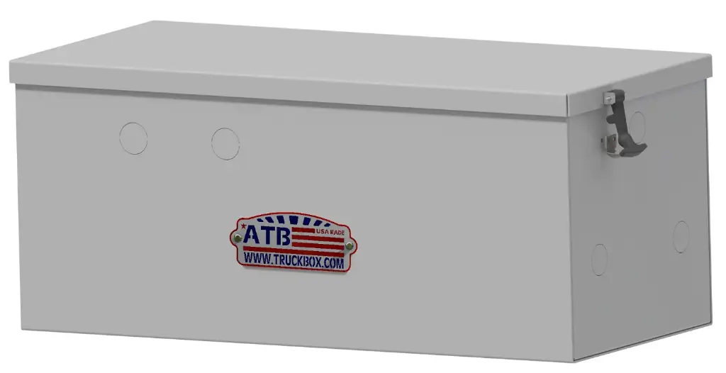 A-PX41 – 11.653"H x 12.50"D Lid (12" Box) x 27.375"W Lid (27" Box) - .090 Aluminum Hydraulic Pump Box, Pop Out Holes, Pull Latches and All Smooth Finish