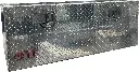 A-SG52 - 24"H x 24"D x 48"W - Aluminum Semi Truck Trailer Underbody Toolbox, Super HD, All Smooth Body, Diamond TP Single Drop Open Door with Chains and SS DT-Handle Locks