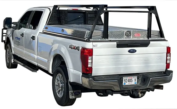 A-SP51 - 24"H Racks x 70"W - Aluminum Pickup Pack Service-Packs for 5.5' to 8' Pickup Truck Beds, Side Boxes, Canopy and Options for Powder Coated Finish