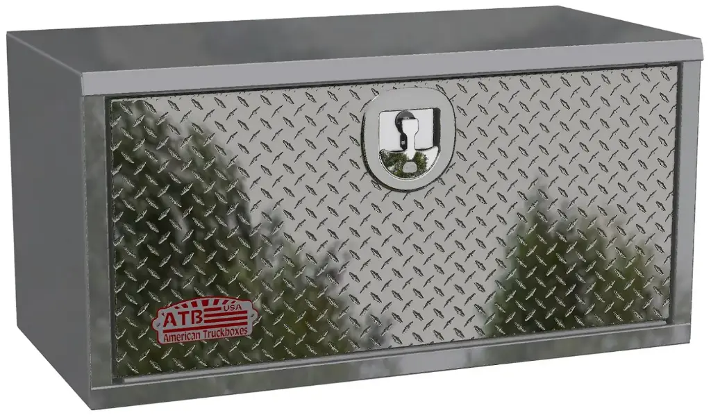 A-SR41 - 18"H x 18"D x 36"W - Aluminum Truck Trailer Service Utility HD Toolbox, All Smooth Body, Diamond TP Single Drop Open Door with 3-Point Rod System & SS DT-T-Handle Lock