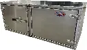 A-SR55 - 18"H x 18"D x 60"W - .125 Aluminum Underbody Semi Truck Trailer Super HD Toolbox, All Smooth Finish, Double Left Side Open Doors with SS Bar Latch Lock.