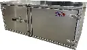 A-SR55 - 24"H x 24"D x 60"W - .125 Aluminum Underbody Semi Truck Trailer Super HD Toolbox, All Smooth Finish, Double Left Side Open Doors with SS Bar Latch Lock.