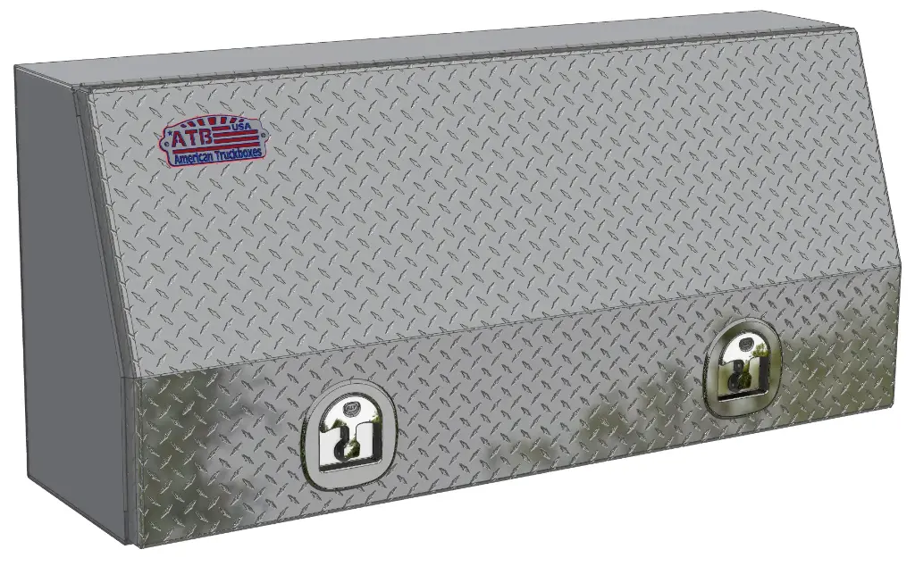 A-SU41 - 21"H X 14"D X 82"W - Aluminum Top Side Mount Compartment Utility HD Toolbox, All Smooth Body, Diamond TP Single Top Hinged Door With SS DT-Handle Lock.