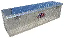A-TC42- 24"H x 24"D x 60"W - HD Multi-Purpose (Offset Hinge) Chest Box, Aluminum Diamond TP Bright Finish, Top Open Single Lid with Dual Gas Springs, Lid Supports, and Double Recessed Handle Locks