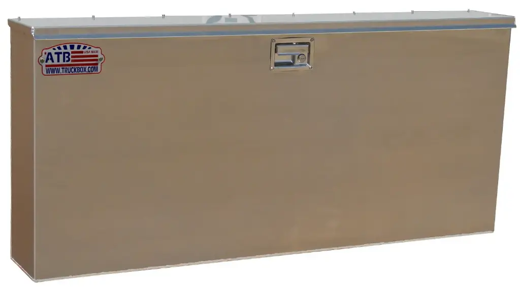 A-TC43C - 18"H x 8"D x 48"W - Aluminum Top Chest Slim Design Toolbox, Flush Back, HD, All Smooth Body, Diamond TP Top Open Single Lid and Lift Handle Lock