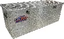 A-TO31B - 12"H x 12"D x 36"W - Aluminum Handyman Tote Toolbox, with Tray, Side Carry Handles, Double Pull Latches & Recessed Carrying Handles, All Diamond TP Bright Finish