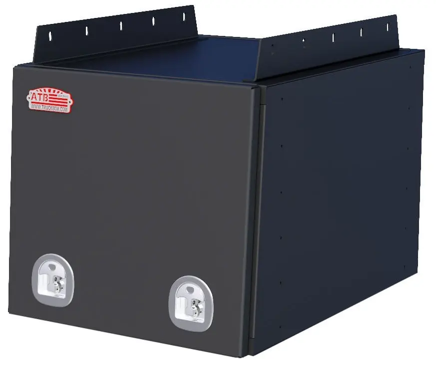 A-UK51 - 28"H x 41"D x 59"W - Aluminum UTV Camper Topper (Fits Polaris 1000 Ranger/Can-am-DEF), Single Top Hinged Back Door (Access from back of UTV) and with Adjustable Shelf, Powder Coated MX-Black.