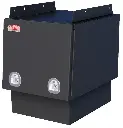 A-UU51 - 40"H x 46"D x 60"W - Aluminum UTV Utility Toolbox (Fits JD 835R), Single Top Hinged Back Door (Access from back of UTV) and with Adjustable Shelf, Powder Coated MX-Black.