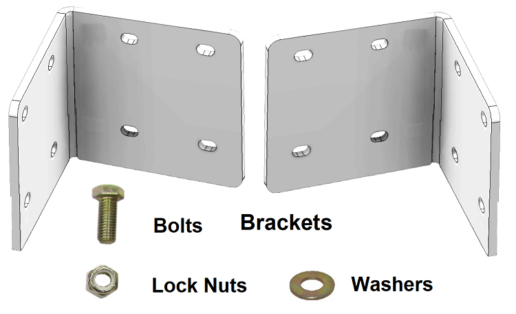 M3590CS-SWX - Steel Cross & Side Box Corner Mounting Plates, Installation Mounting Kit for Cross & Side Box Application, Powder Coated WX-White (plates only) 
