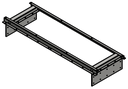 M36-1848D-BX - Underbody Top Hanging Mounting Kit, 18"D x 48"W - HD Steel, Powder Coated MX-Black.