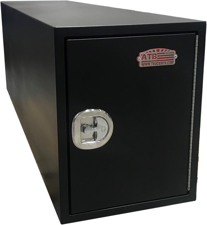 S-CRD41G - 28"H x 86"D x 24"W - Steel Cross Drawer Toolbox, Both End Side Open Doors W/ Gas Springs & Double 4" Drawers on Both Ends, Powder Coated MX- Black