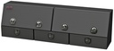 S-DU41 - 28"H x 20"D x 72"W - Steel Drawer Utility Toolbox, HD, Double Top Hinged Doors and Triple Drawers, DT-T-Handle Locks and Powder Coated MX-Black