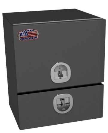 [S-DU42-282024SS-BX] S-DU42 28"H x 20"D x 24"W - Steel Top Mount Service HD Drawer Utility Toolbox, Single Top Hinged Door, Single Drawer w/ Dividers & DT-T-Handle Locks, Powder Coated MX-Black 
