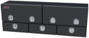 S-DU42 - 28"H x 20"D x 82"W - Steel Top Mount Service HD Drawer Utility Toolbox, Double Top Hinged Doors, Triple Drawers w/ Dividers & DT-T-Handle Locks, Powder Coated MX-Black 
