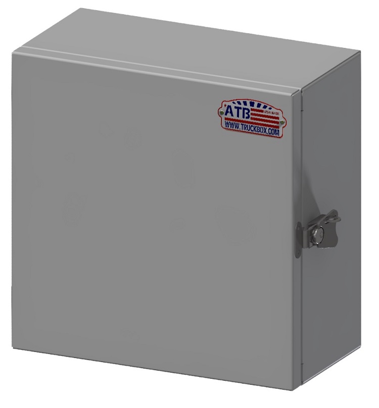 S-EC31 - 12"H x 6"D x 12"W - Steel Electric Enclosure Cabinet (Without False Back Panel), Single Side Open Door with Single Stainless Steel Twist Over-Center Lock, All Powder Coated Dark Gray Finish