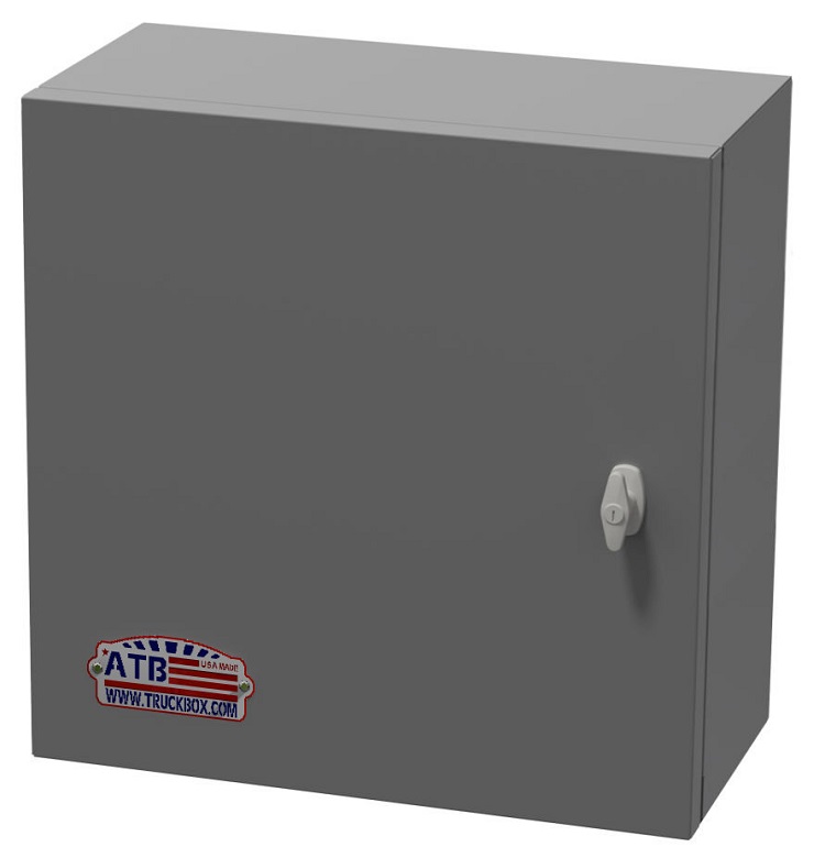 S-EC41 - 36"H x 12"D x 36"W - Steel Electric Enclosure Cabinet (With False Back Panel), Single Side Open Doors with SS T-Twist Lock, Powder Coated Medium Gray Finish