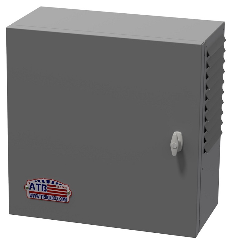 [S-EC41B-DV-361236SL-G] S-EC41 - 36"H x 12"D x 36"W - Steel Electric Enclosure Cabinet (With False Back Panel), Side Vents, Single Side Open Doors with SS T-Twist Lock, Powder Coated Medium Gray Finish