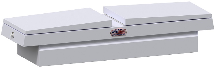 [S-HG3-162072-WX] S-HG3 16" H x 20" D x 72" W - Steel Pickup Cross Toolbox, HD, Double Top Open Lids, Pro-Sliding Tray, Push Button Lock, Powder Coated White Finish
