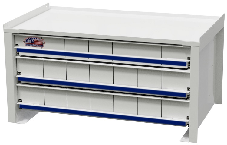 S-IK31 - 15"H x 15"D x 24"W - 16g Steel Drawer Insert Kit with Removable Dividers, HD, 3 Drawers (Top D1=3” & D2-3=4” Drawer H), with Rubber Floor Mats, Drawer Locks and Powder Coated MX White Finish.