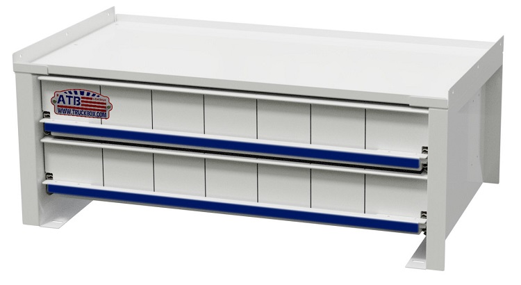 S-IK31 - 16"H x 22"D x 24"W - 16g Steel Drawer Insert Kit with Removable Dividers, Fits 24" Box, HD, 2 Drawers (D1-2=6” Drawer H), with Rubber Floor Mats, Drawer Locks and Powder Coated MX White Finish.