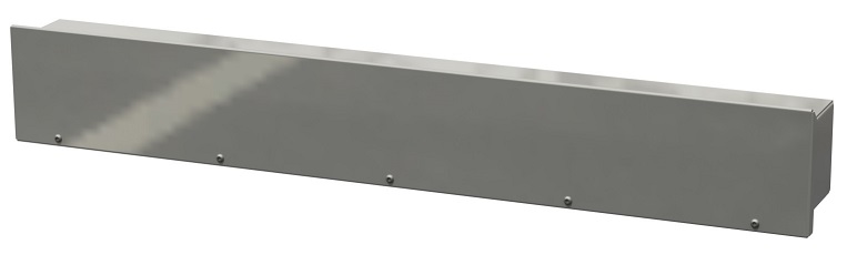 4"H x 4"D x 36"W - 14g Stainless Steel Fully Seam Welded - Electric Wiring Trough with Top Hook Cover