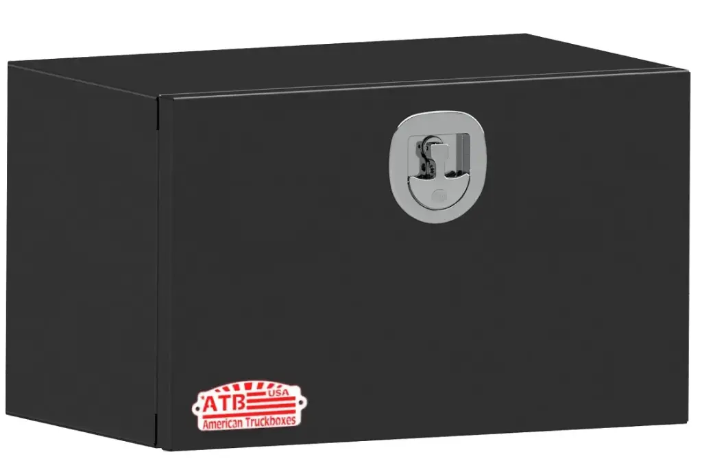 S-SG41 - 18"H x 18"D x 24"W - Steel Truck Trailer Utility HD Toolbox, Single Drop Open Door with SS-T-Handle Lock, Powder Coated MX-Black