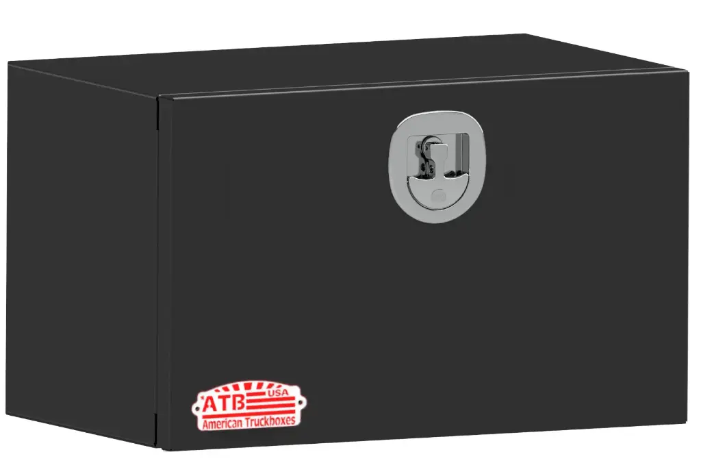 S-SG41 - 18"H x 18"D x 36"W - Steel Truck Trailer Utility HD Toolbox, Single Drop Open Door with SS-T-Handle Lock, Powder Coated MX-Black