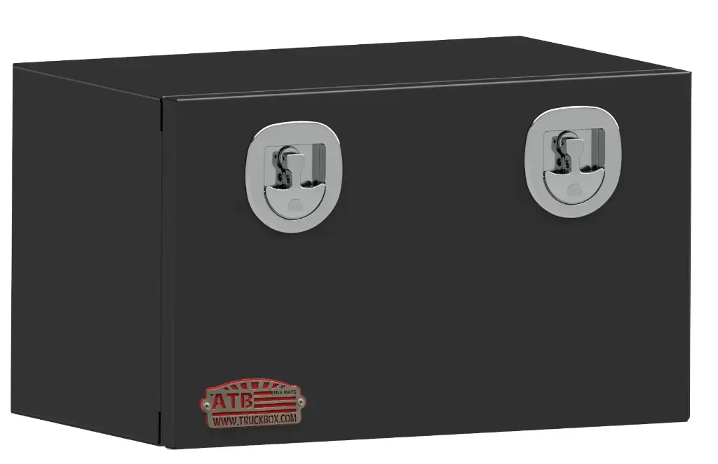 S-SG41 - 18"H x 18"D x 84"W - Steel Truck Trailer Utility HD Toolbox, Single Drop Open Door with SS-T-Handle Locks, Powder Coated MX-Black