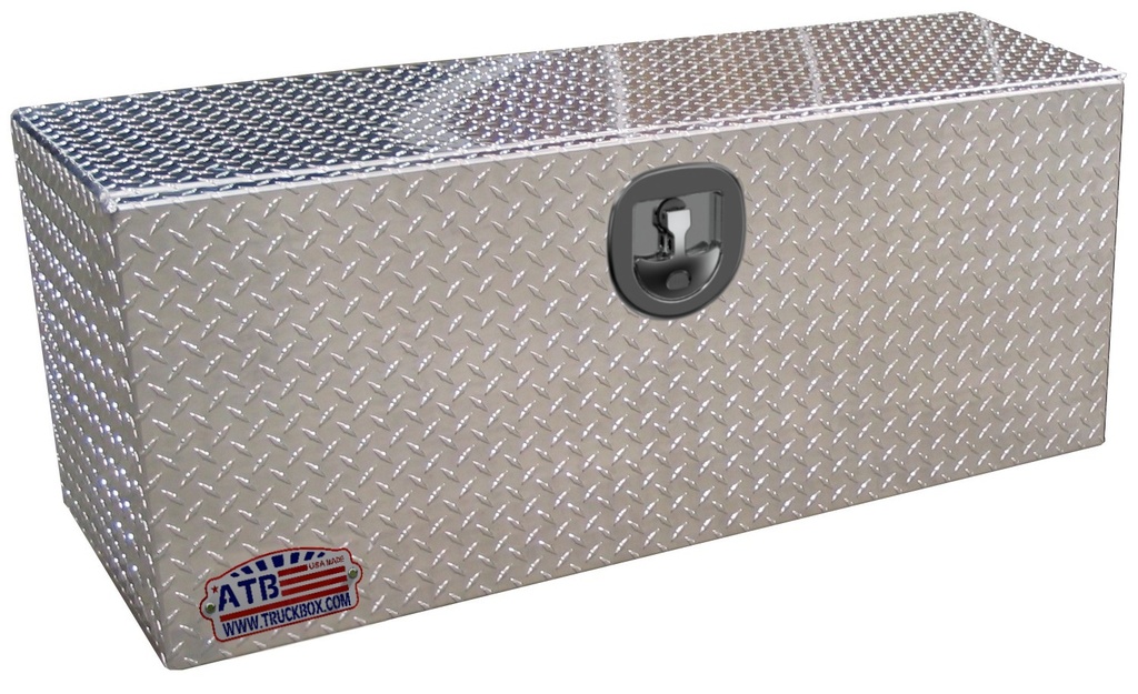 S-SG51- 24"H x 24"D x 60"W - 12g Steel Semi Truck Trailer Toolbox, Super HD, Single Drop Open Door with T-Handle Lock and Powder Coated Black MX Finish.