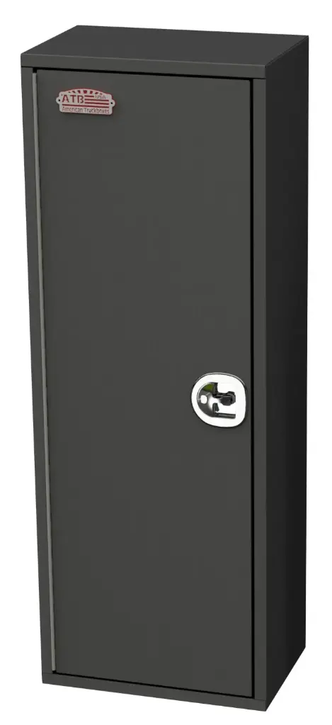 S-SRT41 65"H x 24"D x 36"W Steel 3 Tank HD Pickup Truck Tank HD Storage Service Toolbox Left Side Open Single Door with Gas Springs DT-Handle 3-Point Rod Reinforced Bottom Back Tank Supports 2 Vents and Powder Coated MX-Black