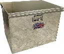 SS-TC41 - 18"H x 18"D x 36"W - 14g Stainless Steel Super HD Semi Truck Top Chest Toolbox, All SS Mirror Finish, Single Top Open Straight Lid with Gas Springs, One Latch Centered.