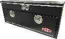 S-TB41 - 20"H x 16"D x 36"W - Steel Top Bottom Utility Truck Toolbox, HD, Single Top Open Lid with Gas Springs, Single Drop Open Door, Locks & Powder Coated MX-Black Finish