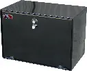 S-TD41 17"H x 15"W x 25"W Steel HD Tractor-Combine Drawer Service Toolbox Drop Open Single Door Push Button SS Lock Four Drawers and Powder Coated MX-Black Finish.