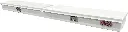 S-TM41 - 6"H x 14"D x 90"W - Steel Top Mount Compartment Toolbox, HD, Top Open Double Lid With Gas Springs, Double Lift Handle Locks, Partitioned Dividers, Powder Coated WX-White 