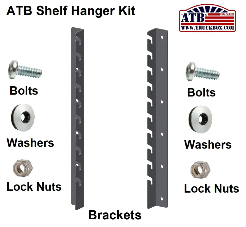 SVH51-S12-WK - 11" Vertical Mounting Kit for SU and SF Shelves - Mounting Shelves Inside Boxes - Fits DU4 21"H Boxes or 12"H Boxes