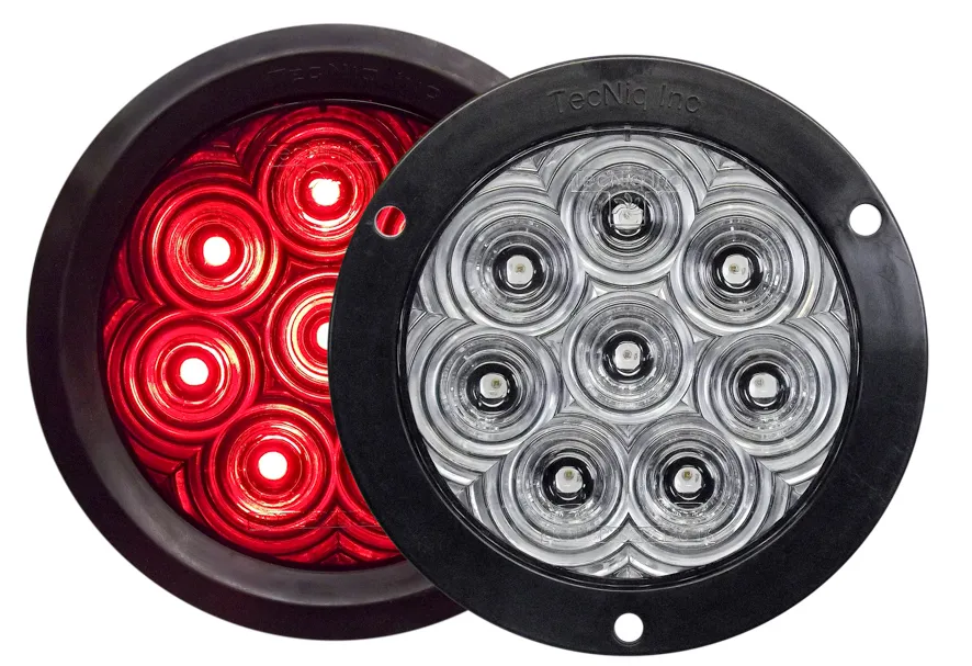 Hi Visibility - Turn and Red Stop/Tail/Turn LED with Tri-Pole Plug - Grommet Mt and Grommets