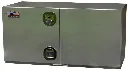 A-SG52 - 18"H x 24"D x 48"W - .125 Aluminum Semi Truck Trailer Toolbox, Super HD, All Diamond TP Finish, Left Side Open Double Doors with Door Support and Double DT-T-Handle Lock 