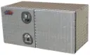 A-SG52 - 18"H x 24"D x 48"W - .125 Aluminum Semi Truck Trailer Toolbox, Super HD, All Diamond TP Finish, Left Side Open Double Doors with Door Support and Double DT-T-Handle Lock 