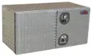 A-SG52 - 18"H x 24"D x 48"W - .125 Aluminum Semi Truck Trailer Toolbox, Super HD, All Smooth Body, Diamond TP Right Side Open Doors and Double DT-Handle Lock.