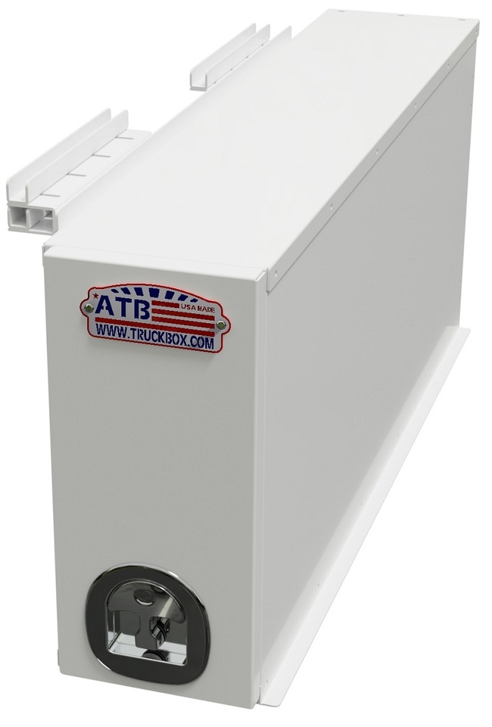 A-DF42O - 20"H x 54"D x 9"W - Aluminum Pickup Drawer Fender HD Toolbox, All Smooth Finish, Tool Organizer Pull Open Left Door/Drawer and with SS DT-T-Handle Lock & Powder Coated MX-Black. 